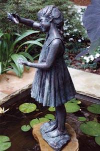 30 inch bronze garden sculpture, 